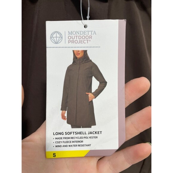 Mondetta Ladies' Long Softshell Jacket, Brown, XXL - Picture 2 of 5